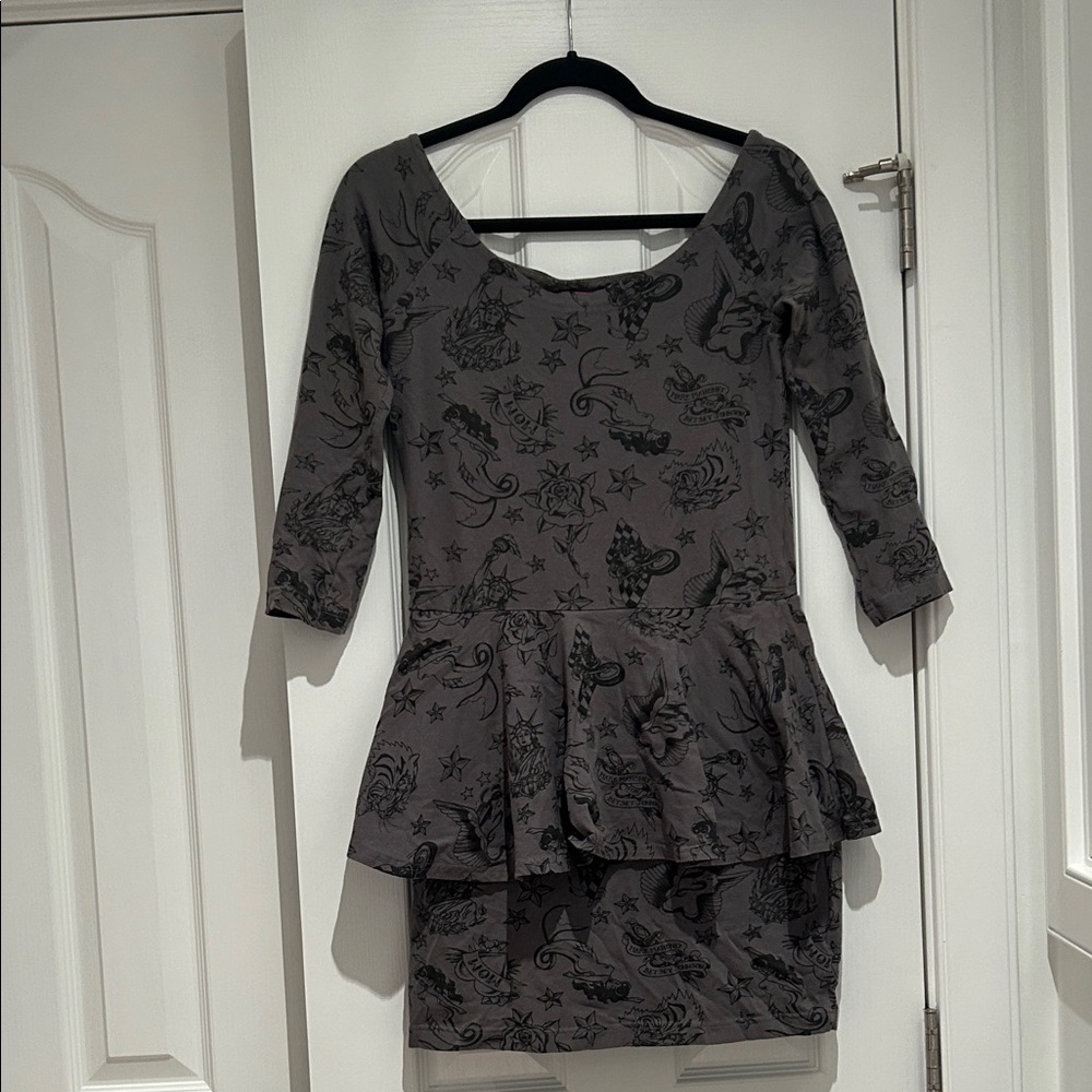 Y2K Betsey Johnson x Mark Mahoney Tattoo Dress